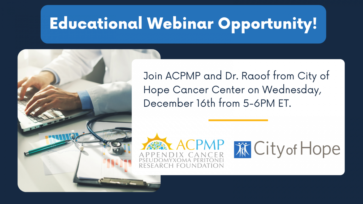 City of hope cancer center and acpmp virtual lecture acpmp