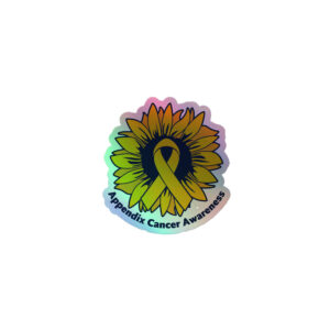 Appendix Cancer Awareness Holographic Sticker