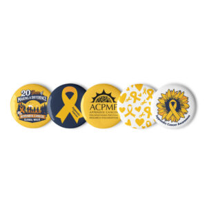 Appendix Cancer Awareness Pin Button Set (5-Pack)